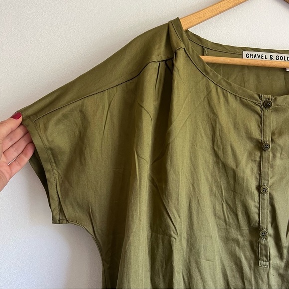 NWOT Gravel And Gold Savio Dress in Gras - Picture 11 of 16